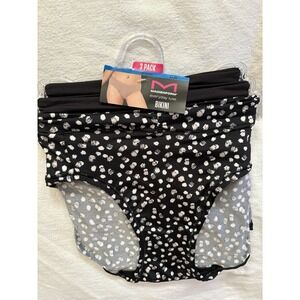 NEW Maidenform Panty Everyday Luxe Bikini 3-Pack Size Xlarge 8 DM3TBK Multicolor